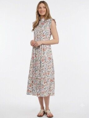Mexx 100% Cotton Floral Sleeveless Midi Dress
